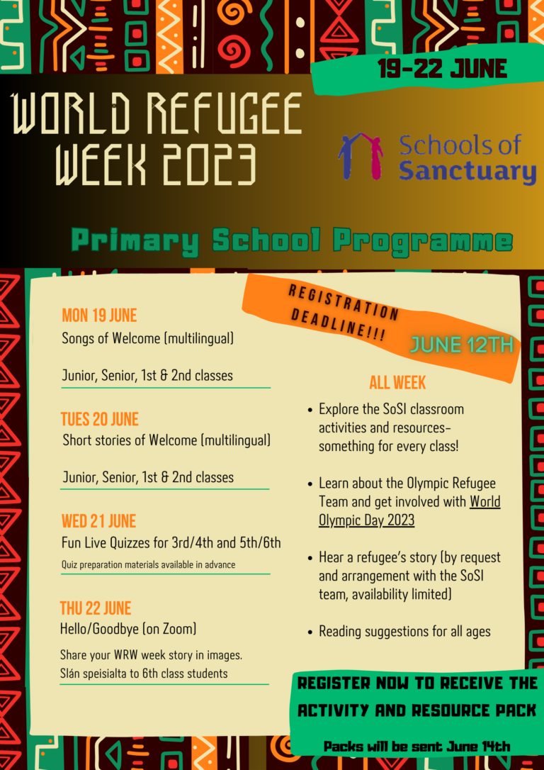 World Refugee Week 2023, Primary School Programme